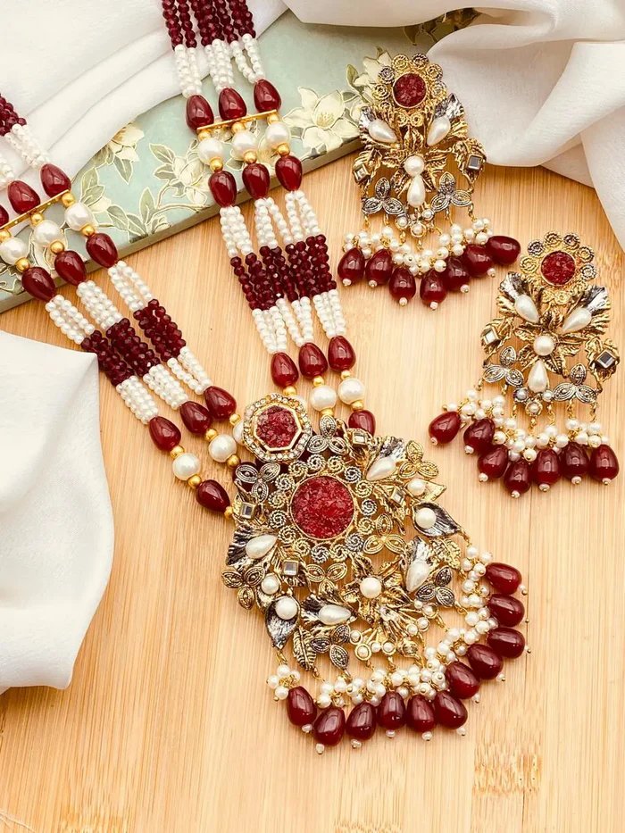 Designer-Handmade-Crush-Stones-Mala-set-2045-Nayab-Jewellery-20048077