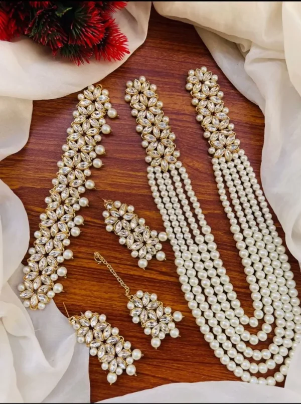 Mughlai Pearl 5 pcs Bridal Necklace set (original) NJ-1005